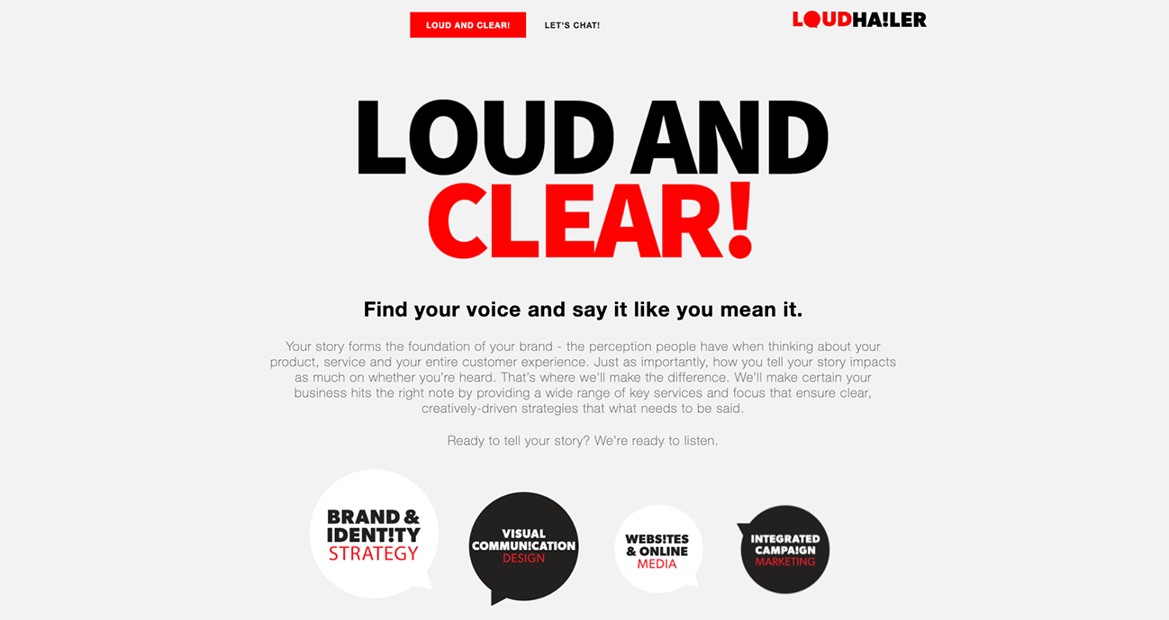 Loudhailer design website image