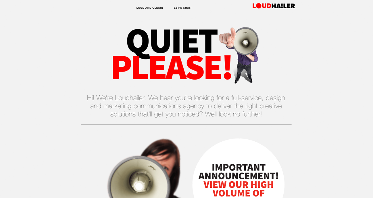 Loudhailer design website image