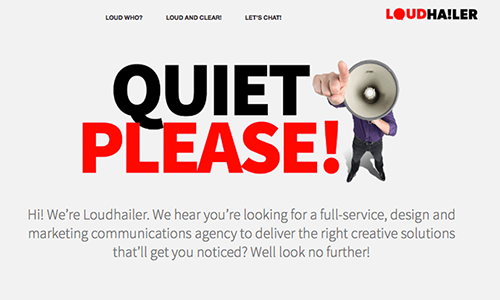 Loudhailer Design website image